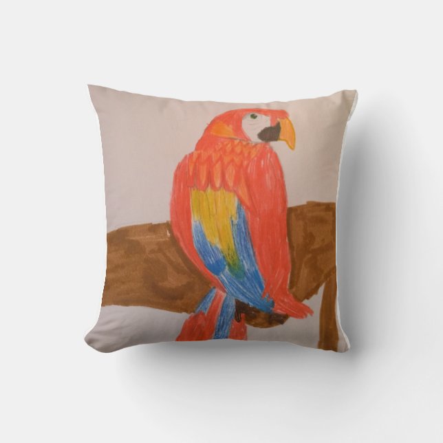 Coussin rouge de perroquet de Toytastic (Recto)