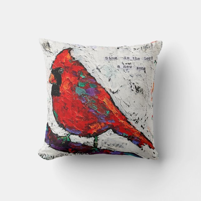 Coussin rouge d'oiseau (Recto)