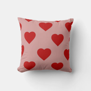 Coussin Rouge Élégant Cute Cosy Moderne Romantique Coeur C