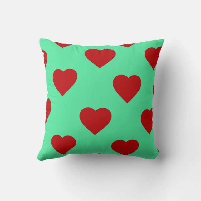 Coussin Rouge Élégant Mignon Cosy Moderne Romantique Chic  (Verso)