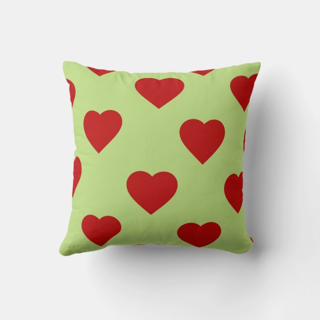 Coussin Rouge Élégant Mignon Cosy Moderne Romantique Chic  (Verso)