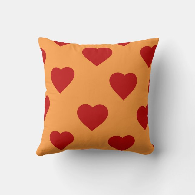Coussin Rouge Élégant Mignon Cosy Moderne Romantique Chic  (Verso)