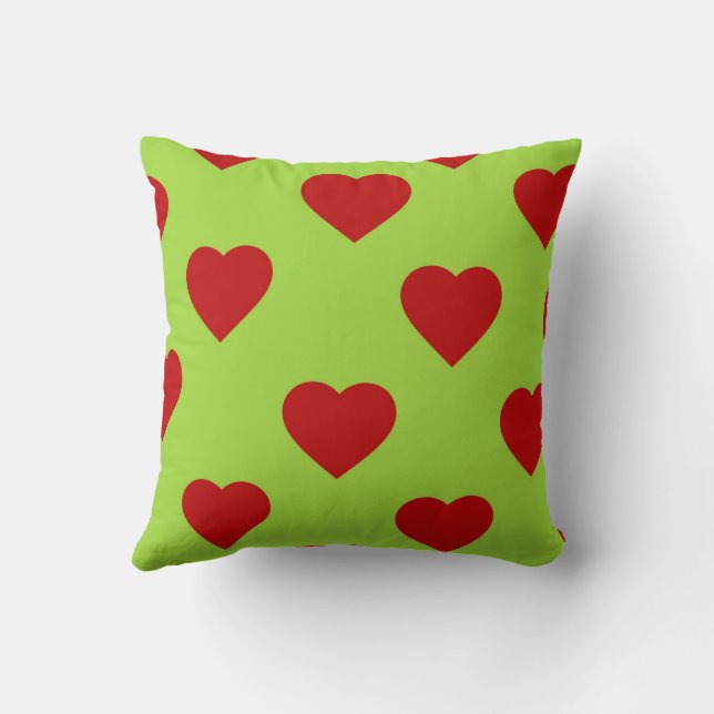 Coussin Rouge Élégant Mignon Cosy Moderne Romantique Chic  (Verso)