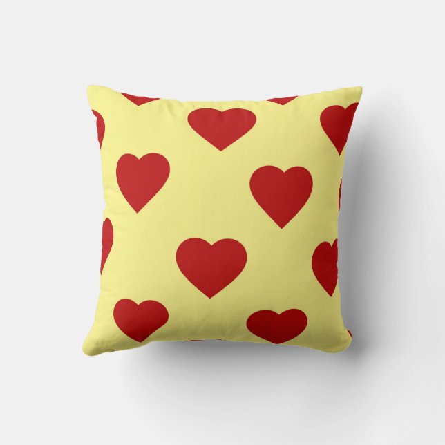 Coussin Rouge Élégant Mignon Cosy Moderne Romantique Chic  (Verso)