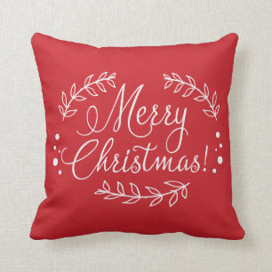 Coussin rouge et blanc de Joyeux Noël