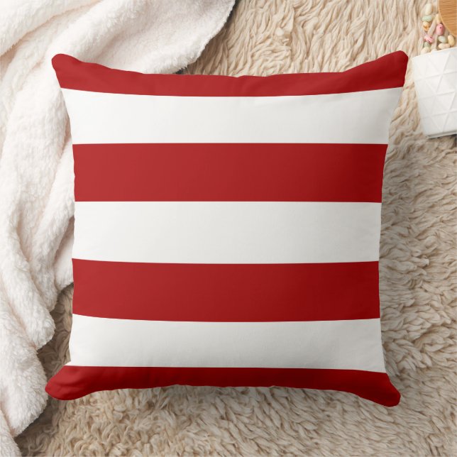 Coussin Rouge et blanc Motif moderne (Couverture)