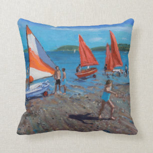 Coussin Rouge et blanc navigue Abersoch
