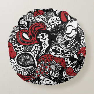 Coussin rouge et noir chic de Paisley