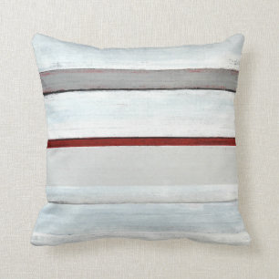 Coussin rouge et noir "empilé" d'art abstrait