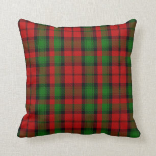 Coussin rouge et vert de plaid de tartan de Kerr