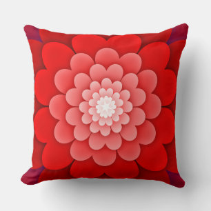 Coussin Rouge Floral Mandala-58566