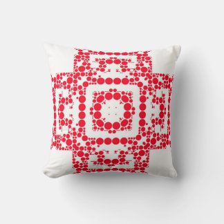 Coussin Rouge Floral Pois sans couture Motif Art Design
