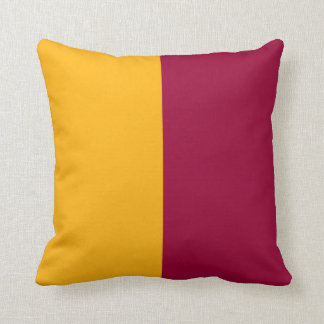 Coussin Rouge foncé et couleur fendue d'or