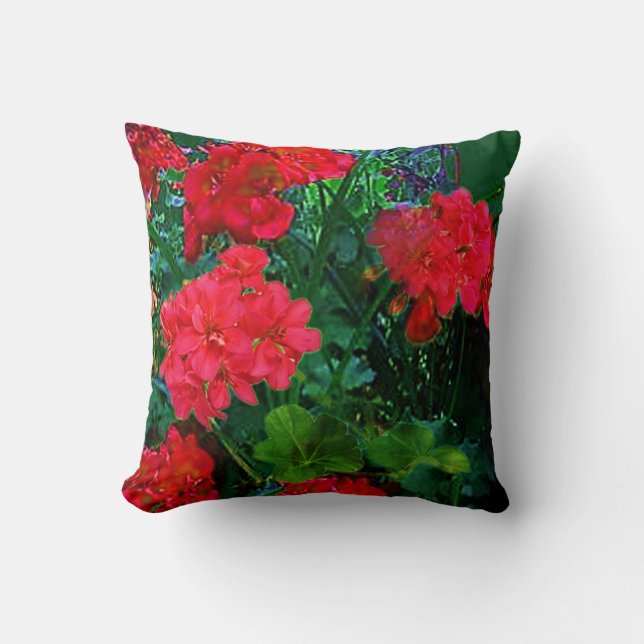 COUSSIN ROUGE GERANIUMS GREEN GARDEN ART (Recto)
