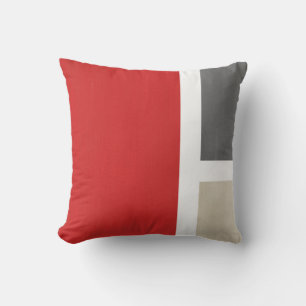 Coussin Rouge gris beige moderne