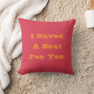 Coussin Rouge Magenta Rose Avec Taches Orange Poisson Roug