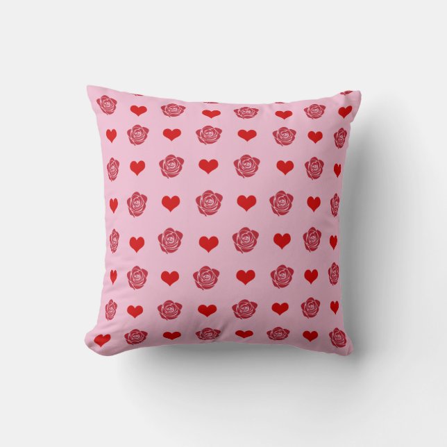 Coussin Rouge Mignon Confortable Moderne Romantique Chic É (Recto)