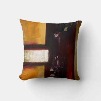Coussin Rouge moderne Jaune Brown Doux Pastel Couleur Abst