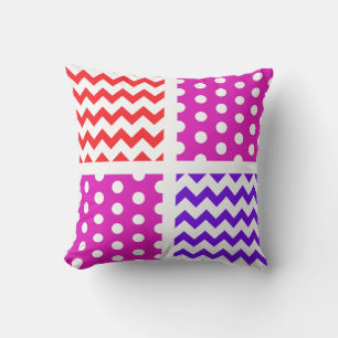 Coussin Rouge/n'importe quelle couleur/blanc Chevron/Couss