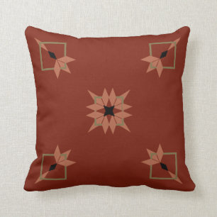 Coussin Rouge noir de style sud-ouest