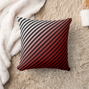 Coussin Rouge, noir et 3ème couleur