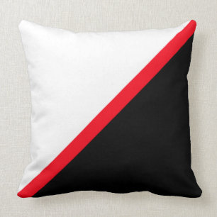Coussin Rouge noir et blanc élégants