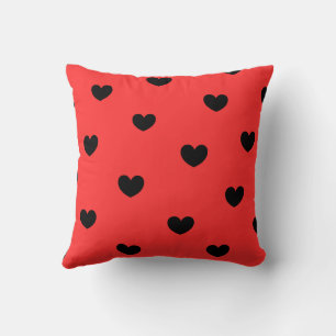 Coussin Rouge Noir Mignon Confortable Moderne Romantique C