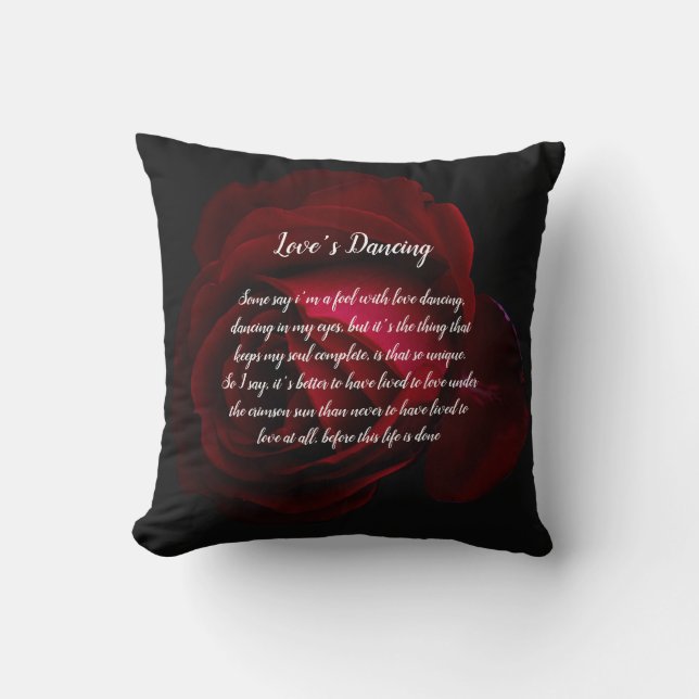 Coussin Rouge, noir, rouge et rose (Recto)