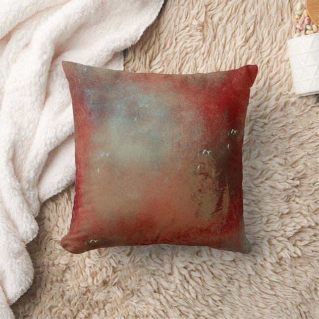 Coussin Rouge or bleu Abstrait Art contemporain (Couverture)