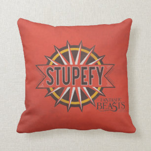 Coussin Rouge & Or Stupefy Spell Graphic