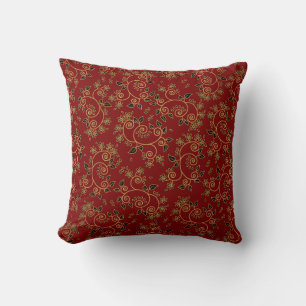COUSSIN ROUGE PROFOND, OR N BLACK LAIT PILLOW