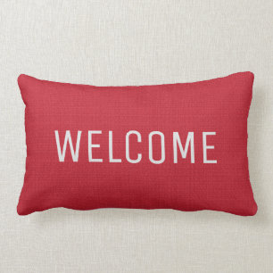 Coussin rouge rustique chic moderne d'accueil de