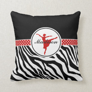 Coussin Rouge votre danseur classique nommé d'impression