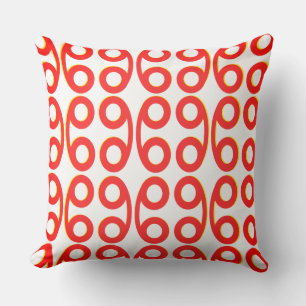 Coussin Rouges orange sur les extrémités