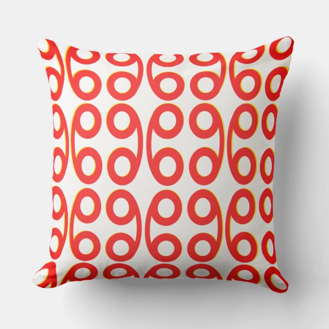 Coussin Rouges orange sur les extrémités (Recto)