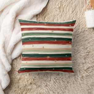 Coussin Rouges Vertes Or Bandes Étoiles