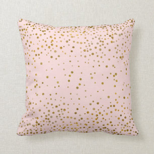 Coussin Rougissent le quartz rose rose des points de