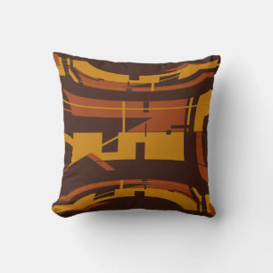 Coussin Rouille d'or sur Concave Brown Concave Design de l