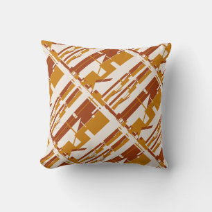 Coussin Rouille Or Beige Sud-Ouest Look Slated Gros Carrea