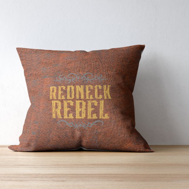 Coussin Rouille Rebel Grunge Redneck (Créateur téléchargé)