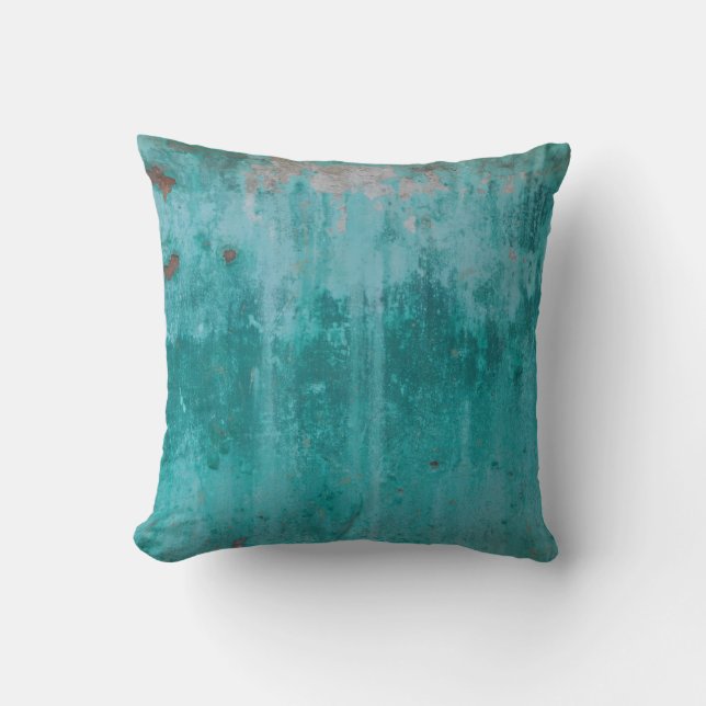 Coussin Rouille Turquoise (Recto)