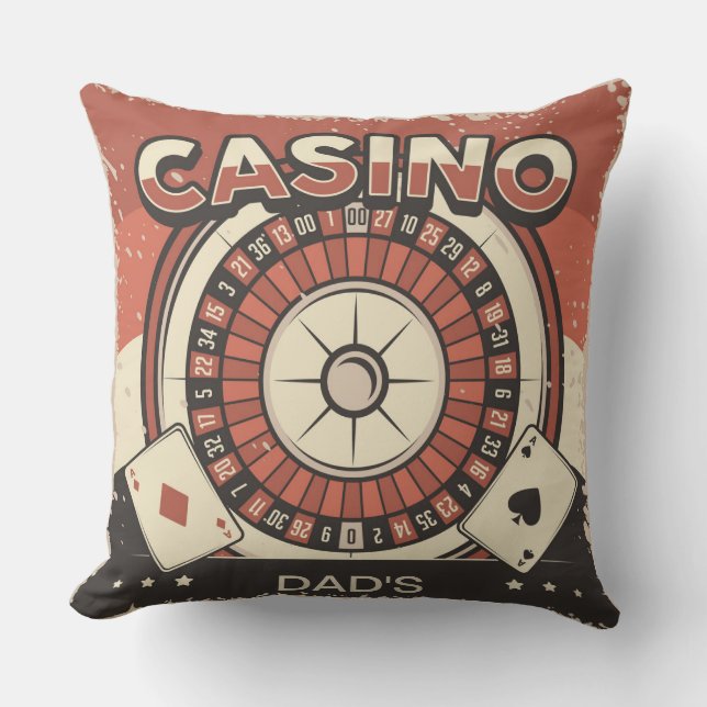 Coussin Roulette fête des pères Casino (Recto)