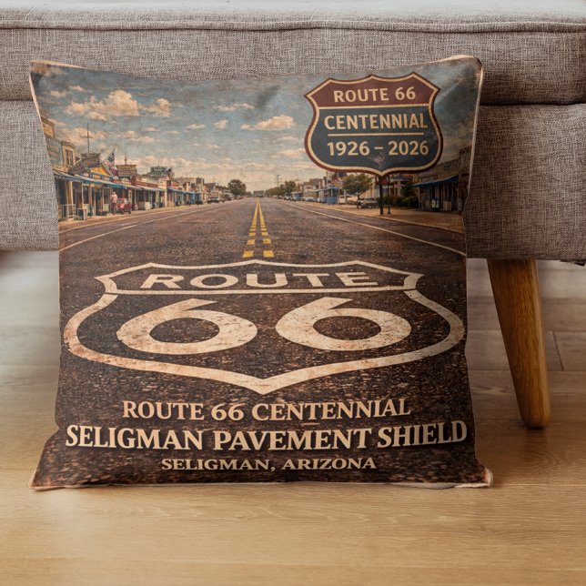 Coussin Route 66 Centenaire Chaussée de Seligman Confort (Créateur téléchargé)