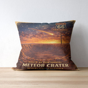 Coussin Route 66 Centenaire Cratère de météorite Cosmique