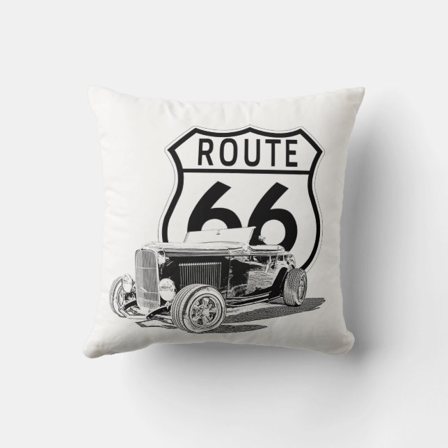 Coussin Route 66 Hot Rod (Verso)