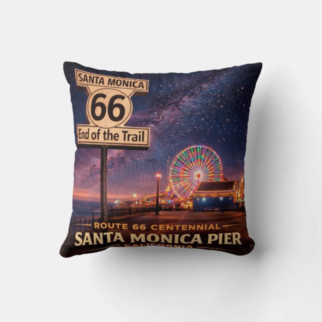 Coussin Route 66 Pier Lights Canapé Accent (Verso)