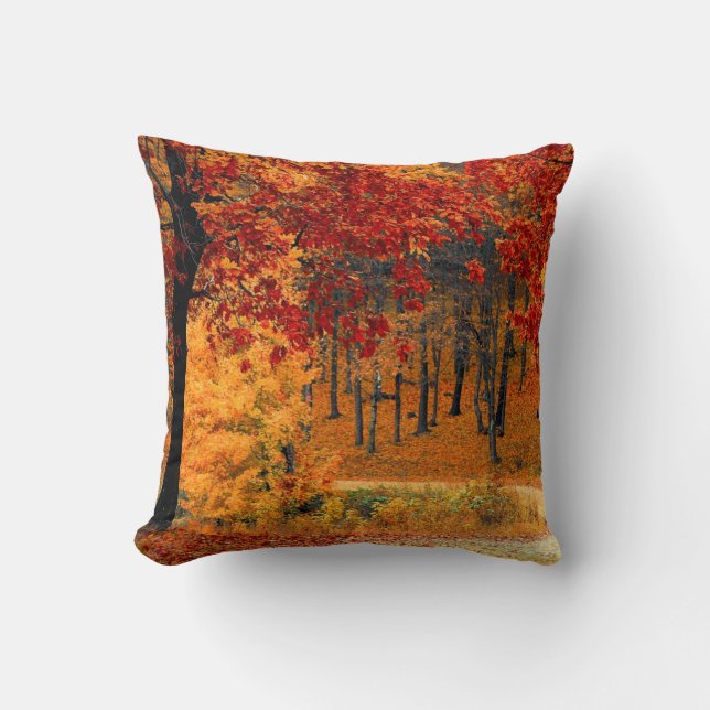 Coussin Route d'automne (Recto)
