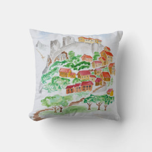 Coussin Route vers la forteresse de Corte Corse, France