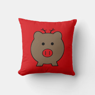 Coussin Roy, l'ornement en métal du cochon de Noël
