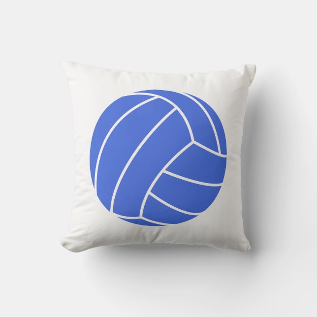 Coussin Royal Blue and White Volleyball (Recto)